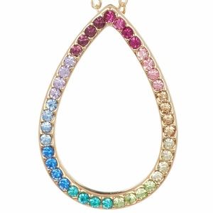 Nordstrom Pave Rainbow Tear Drop Necklace